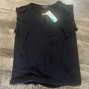 Chic Black Cap Sleeve Blouse